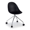Silla de confidente Flow, con ruedas - NEGRO
