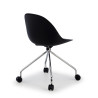 silla confidente negro flow con ruedas plastico 4
