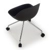 silla confidente negro flow con ruedas plastico 6