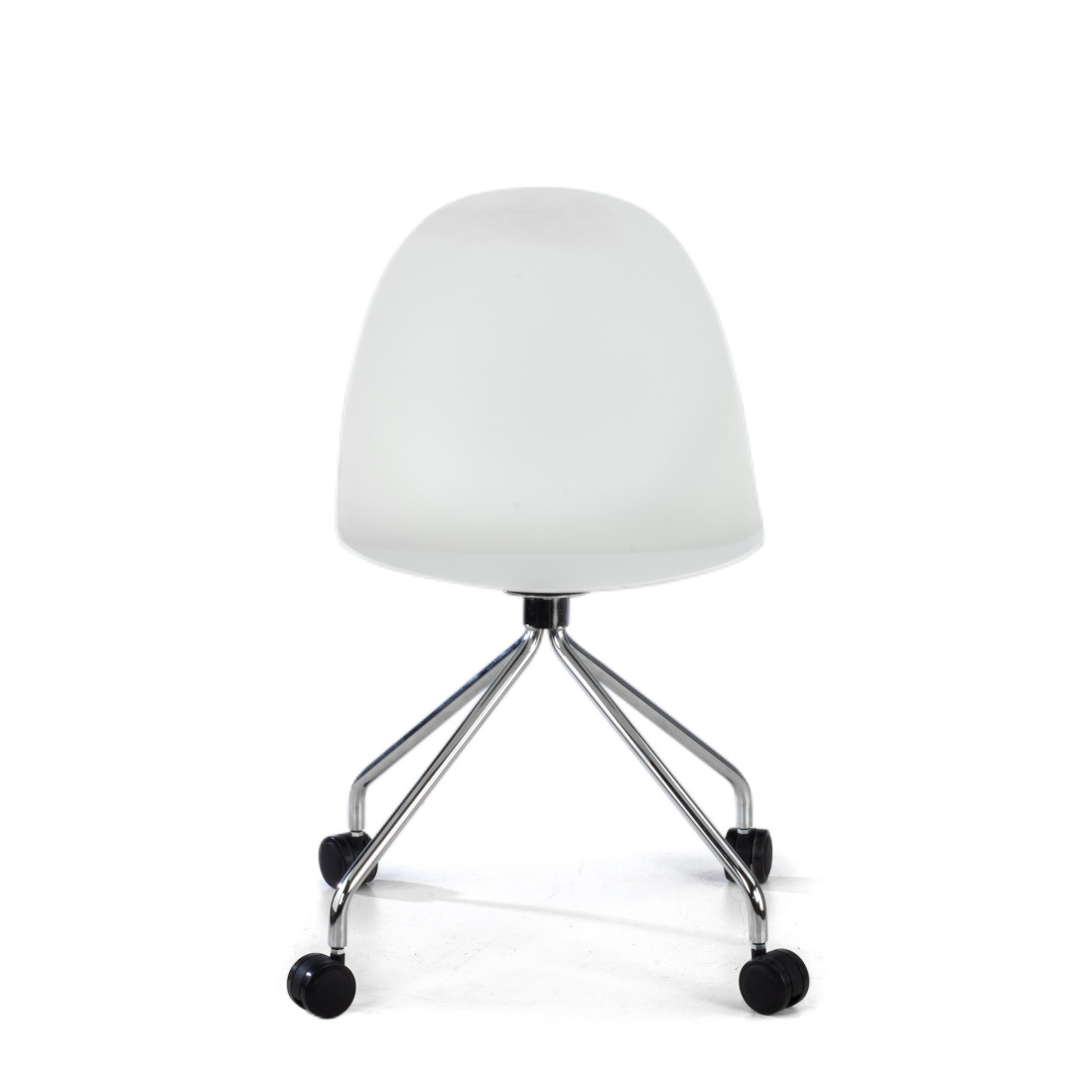 silla confidente blanco flow con ruedas plastico 3