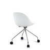 silla confidente blanco flow con ruedas plastico 5