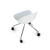 silla confidente blanco flow con ruedas plastico 7