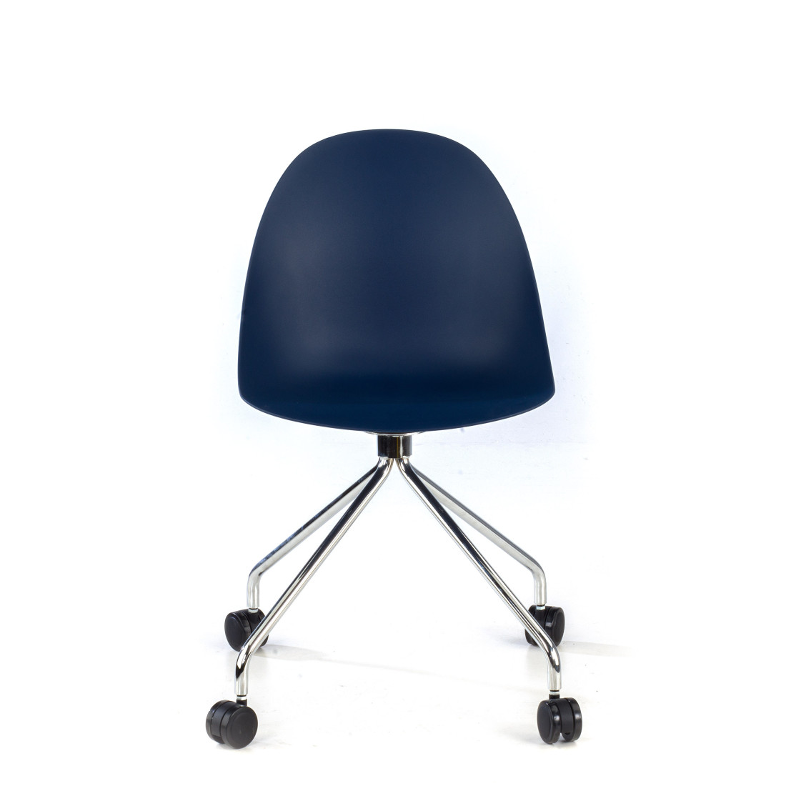 silla confidente azul flow con ruedas plastico 3