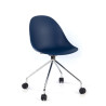 Silla de confidente Flow, con ruedas - AZUL