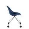 silla confidente azul flow con ruedas plastico 4