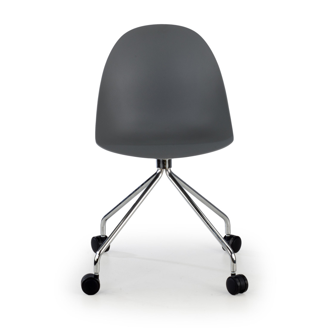 silla confidente gris flow con ruedas plastico 3