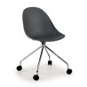 Silla de confidente Flow, con ruedas - Gris
