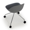 silla confidente gris flow con ruedas plastico 7