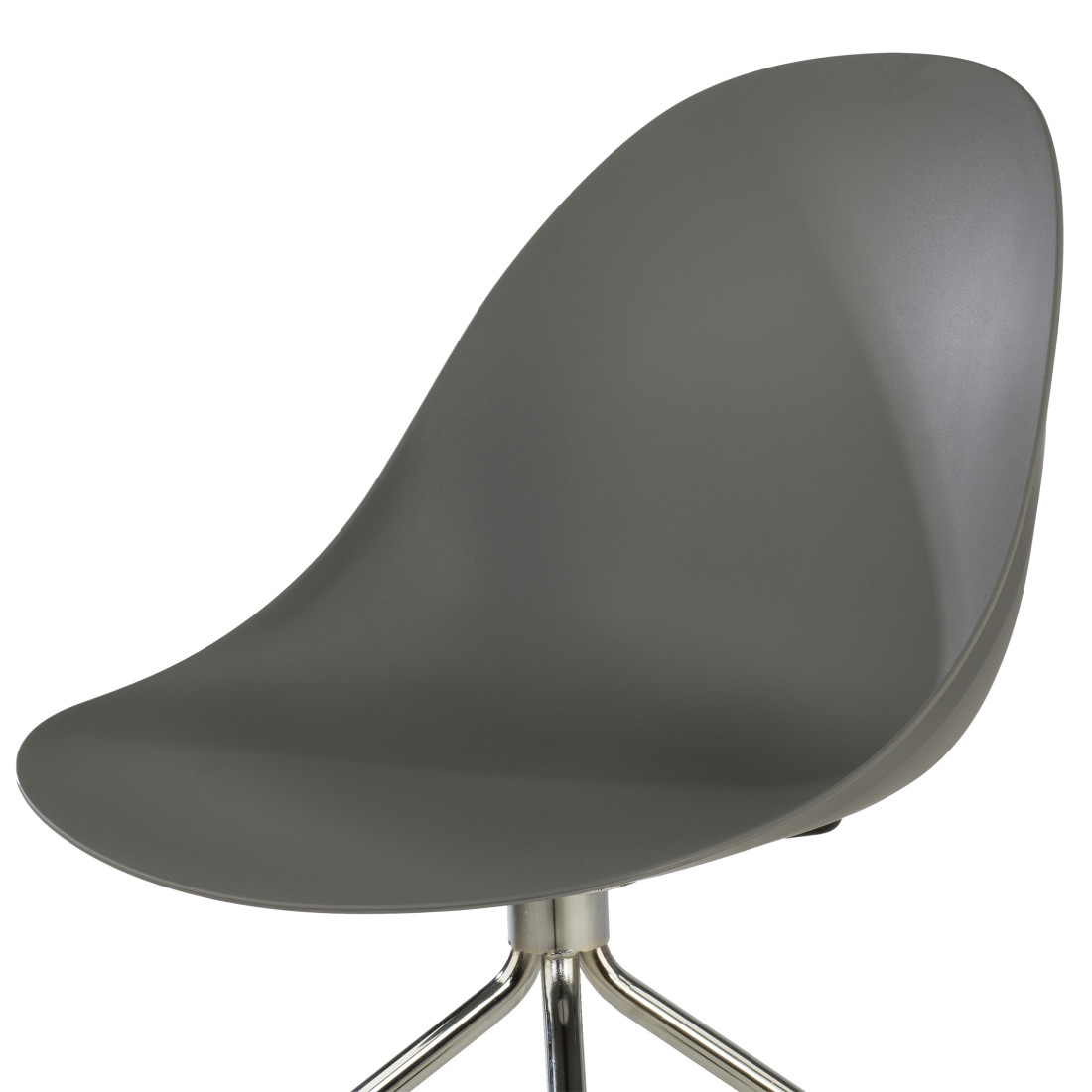 silla confidente gris flow con ruedas plastico 8