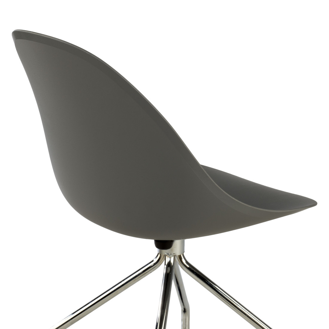 silla confidente gris flow con ruedas plastico 9