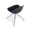 silla confidente negro flow base piramide plastico 7