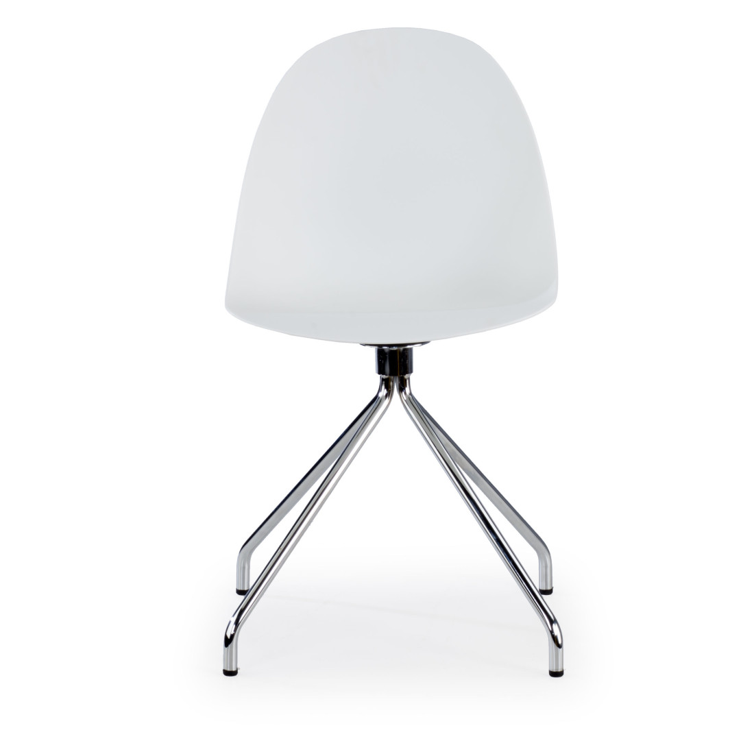 silla confidente blanco flow base piramide plastico 3