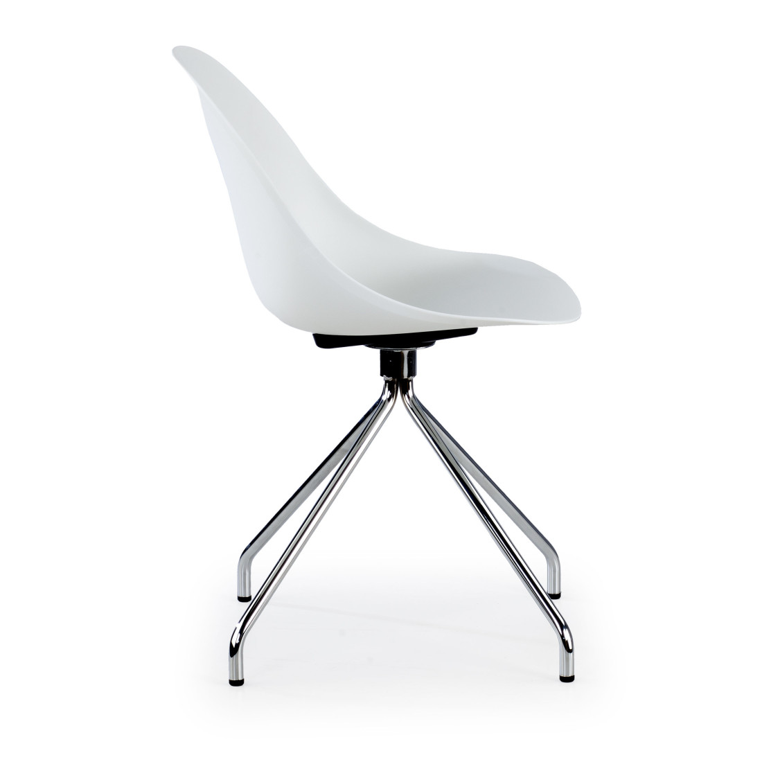silla confidente blanco flow base piramide plastico 4