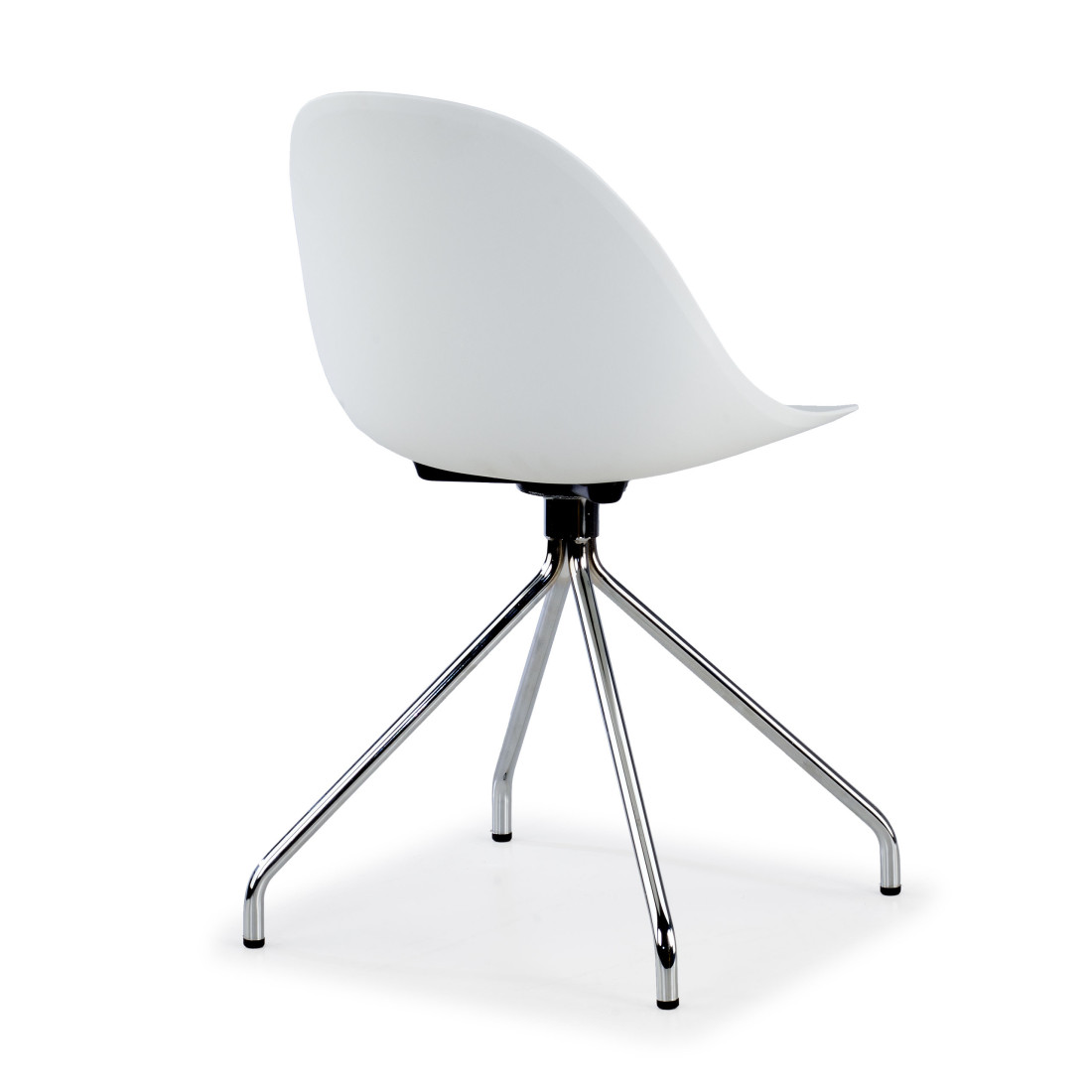 silla confidente blanco flow base piramide plastico 5