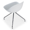silla confidente blanco flow base piramide plastico 7