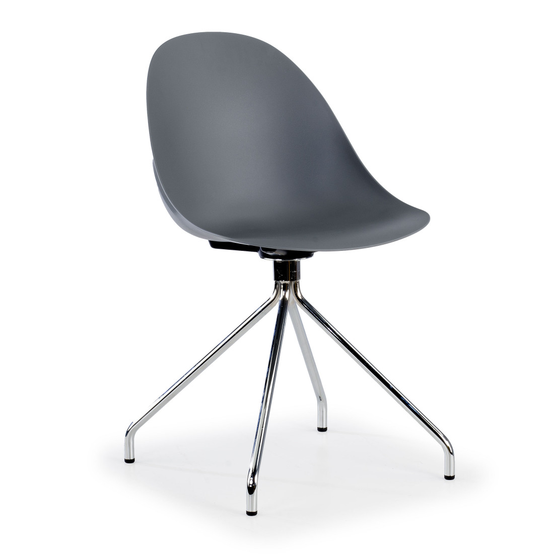 silla confidente gris flow base piramide plastico 1