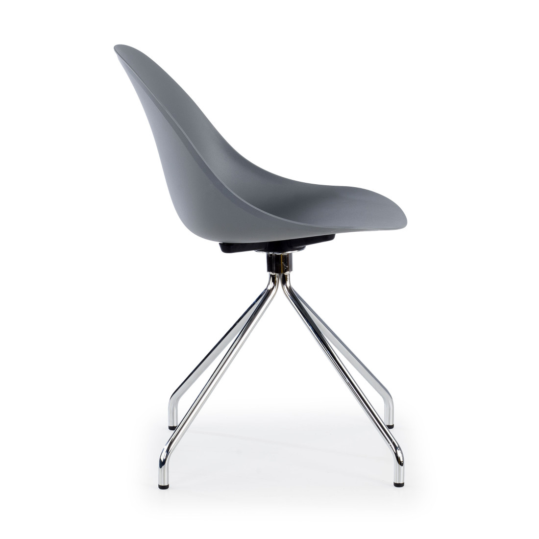 silla confidente gris flow base piramide plastico 4