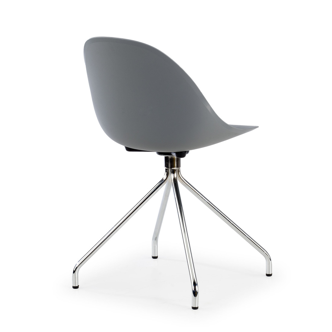 silla confidente gris flow base piramide plastico 5