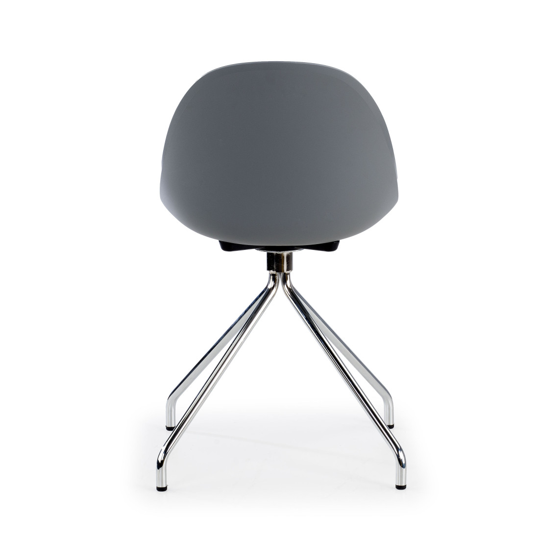 silla confidente gris flow base piramide plastico 6