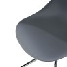 silla confidente gris flow base piramide plastico 8