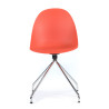 silla confidente rojo flow base piramide plastico 3