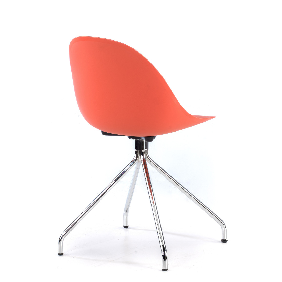 silla confidente rojo flow base piramide plastico 5