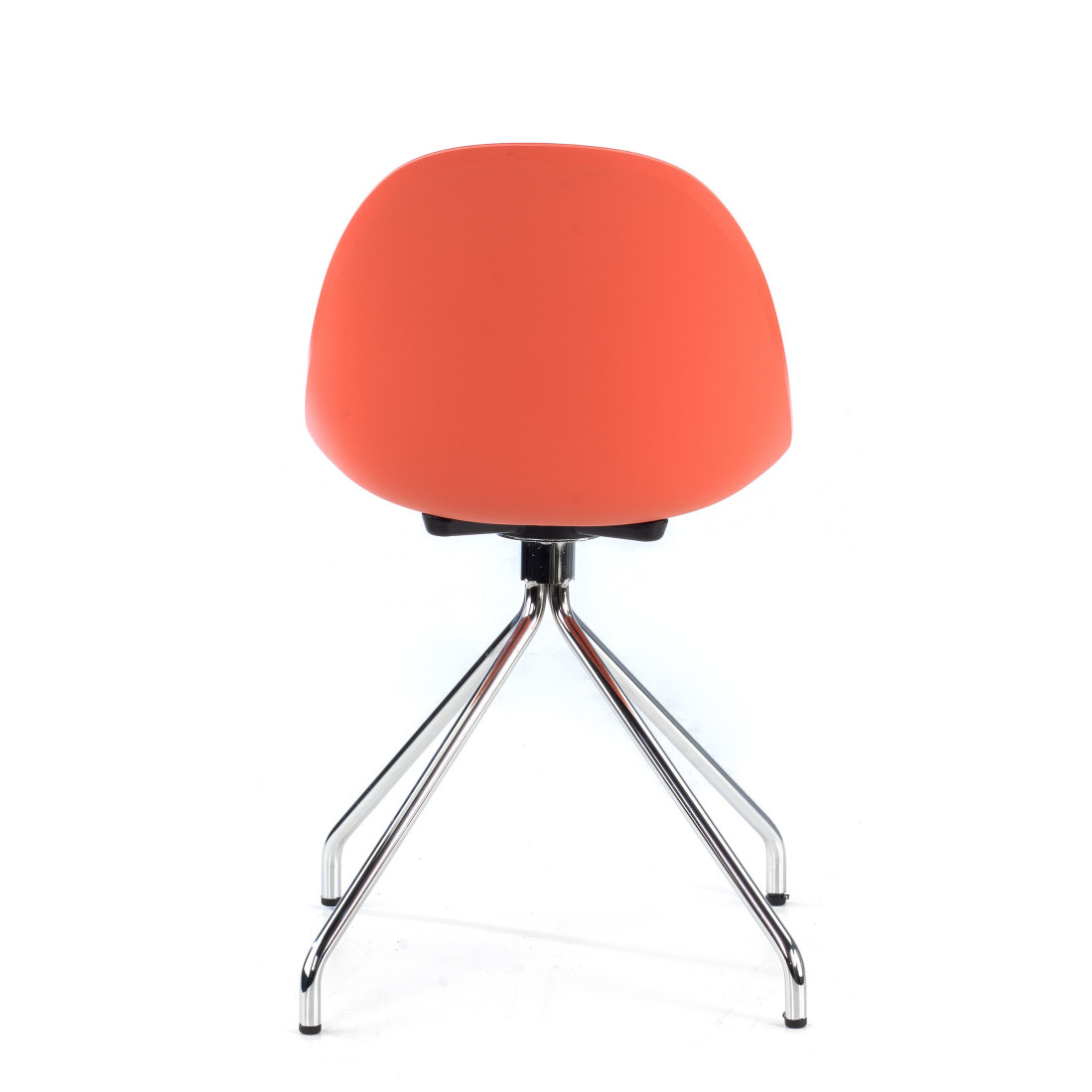 silla confidente rojo flow base piramide plastico 6