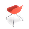silla confidente rojo flow base piramide plastico 7