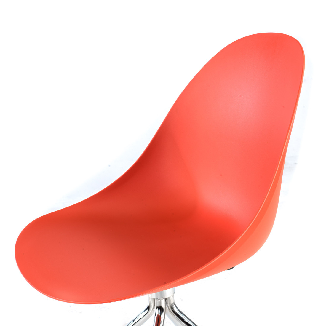 silla confidente rojo flow base piramide plastico 9