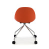 silla confidente rojo flow con ruedas plastico 6
