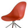 silla confidente rojo flow con ruedas plastico 8