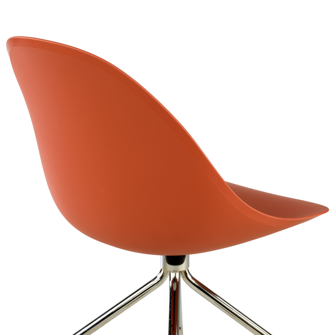 silla confidente rojo flow con ruedas plastico 9