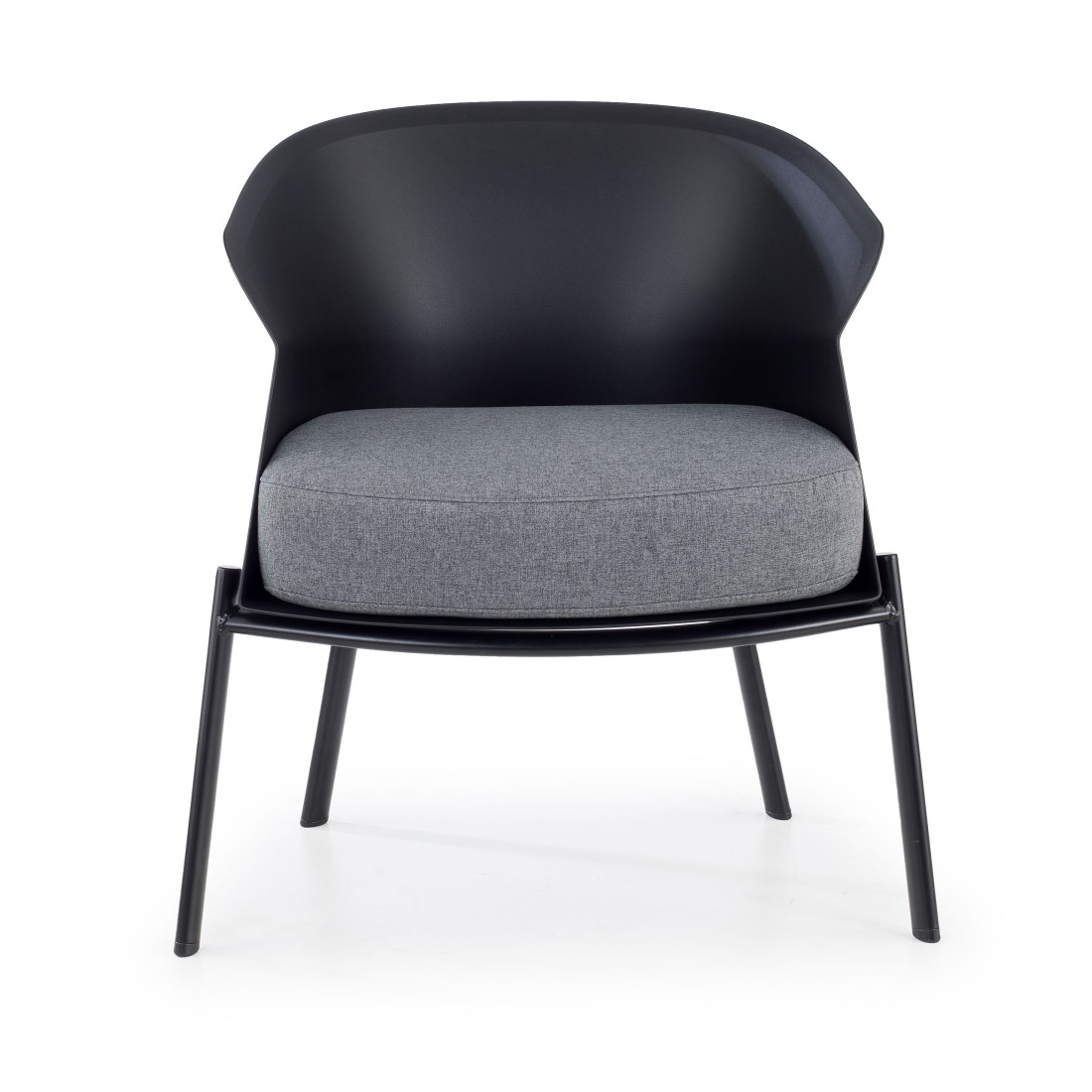 sillon para sala de espera negro winnie patas de madera tela 3