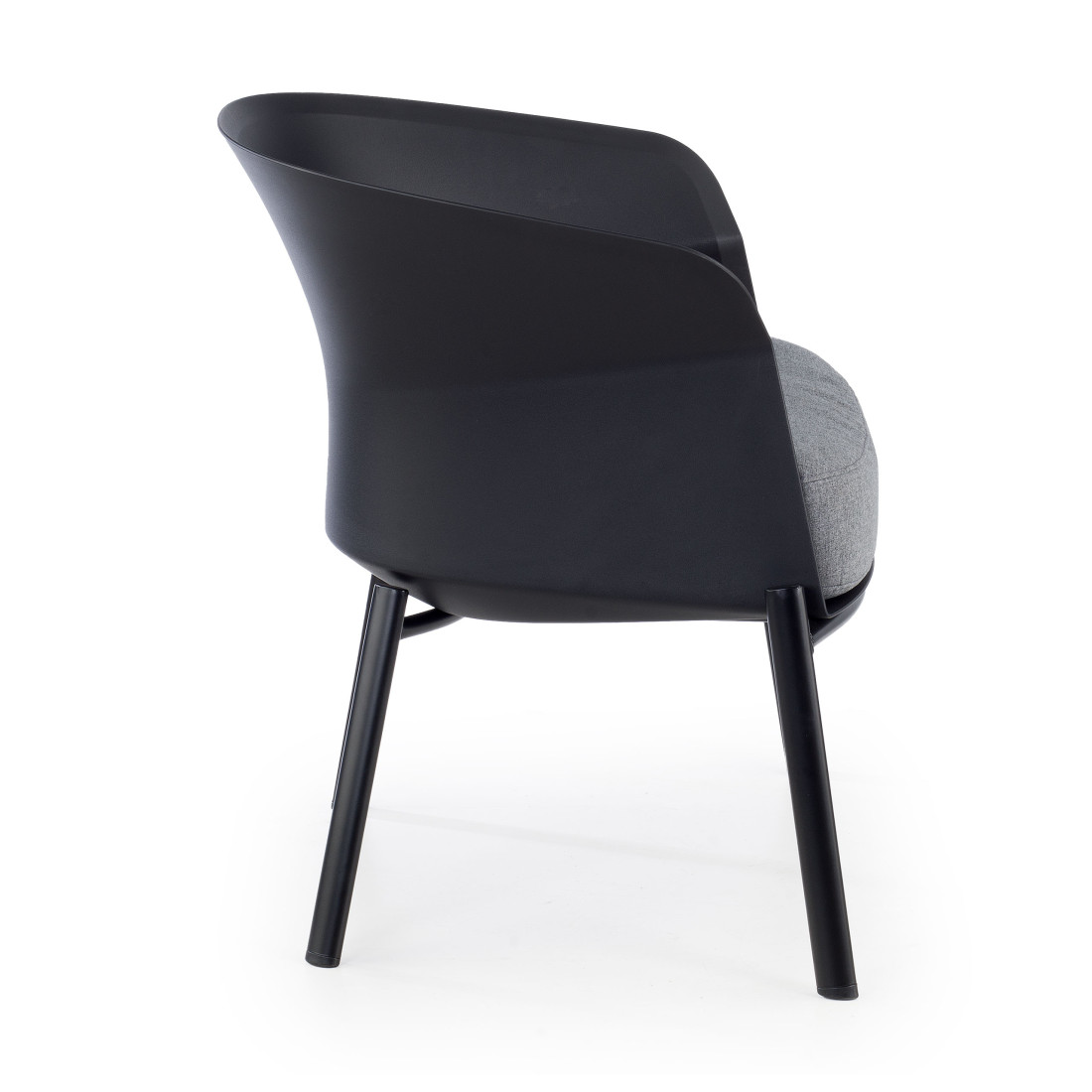 sillon para sala de espera negro winnie patas de madera tela 4