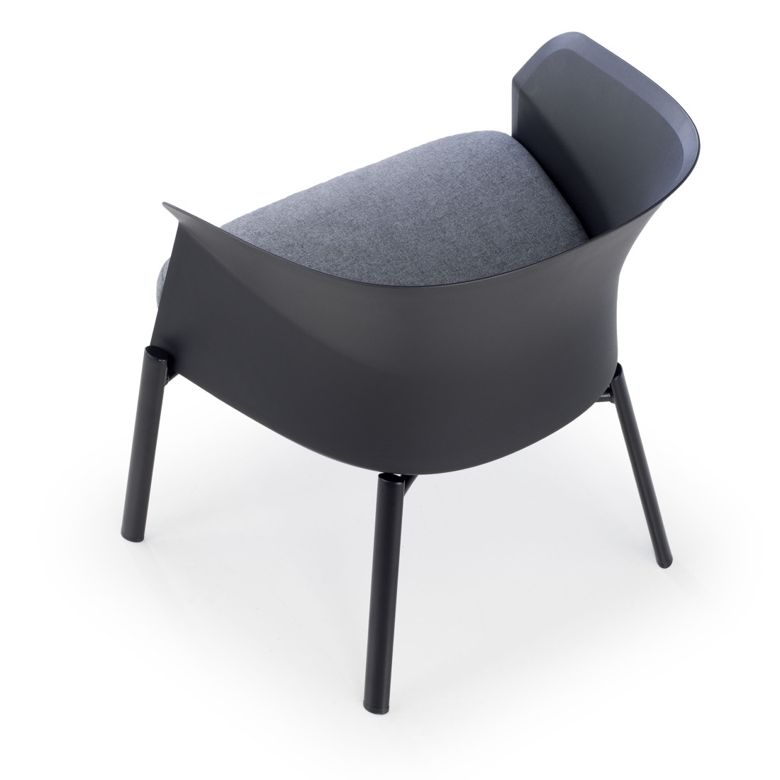 sillon para sala de espera negro winnie patas de madera tela 7