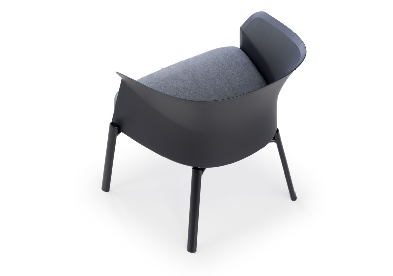 sillon para sala de espera negro winnie patas de madera tela 7