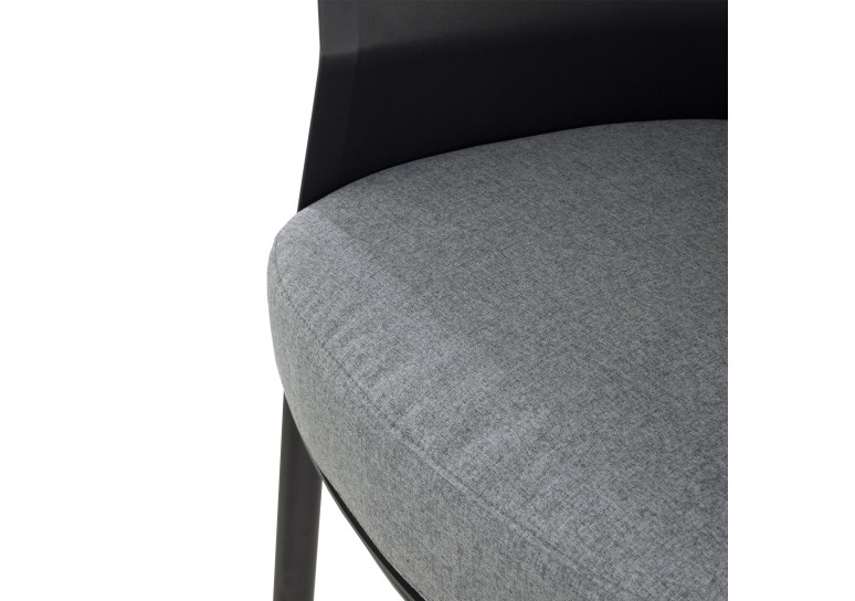 sillon para sala de espera negro winnie patas de madera tela 8