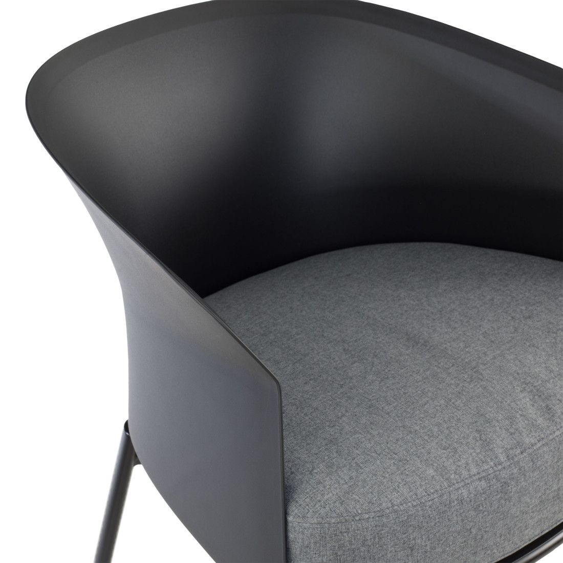 sillon para sala de espera negro winnie patas de madera tela 9