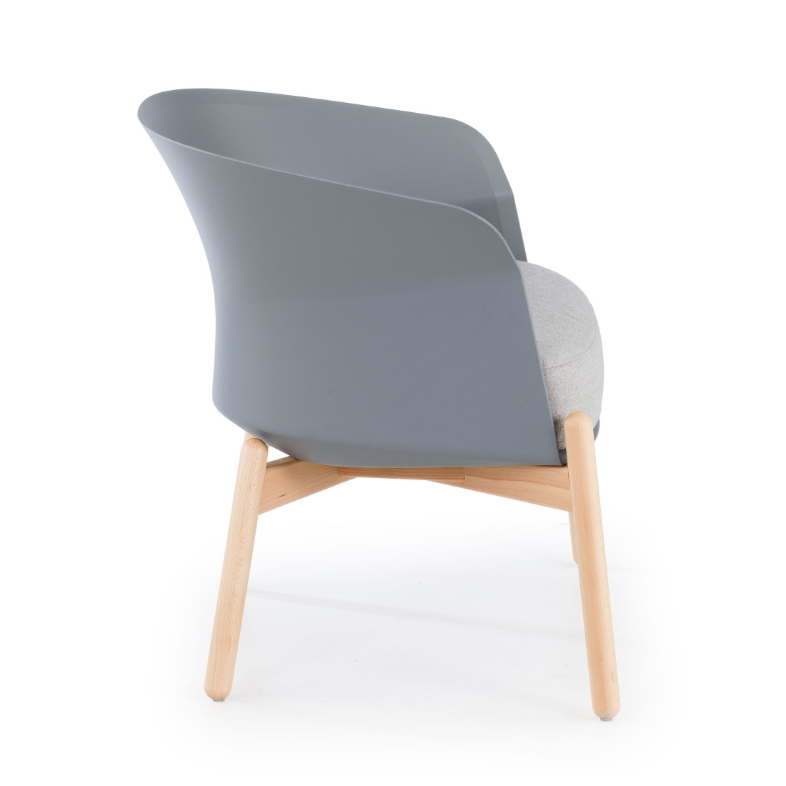 sillon para sala de espera gris winnie patas de metal tela 4