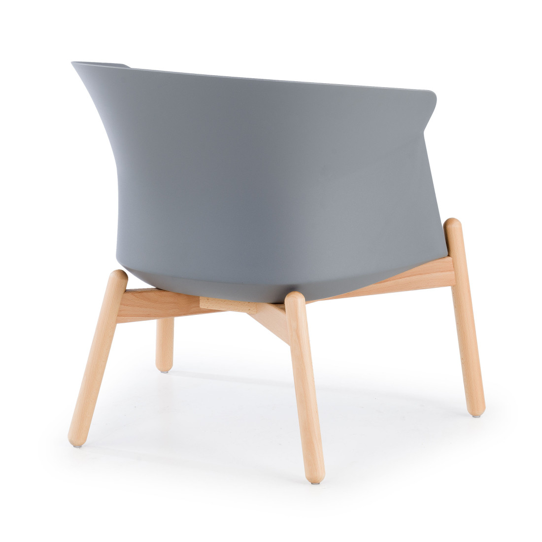 sillon para sala de espera gris winnie patas de metal tela 5