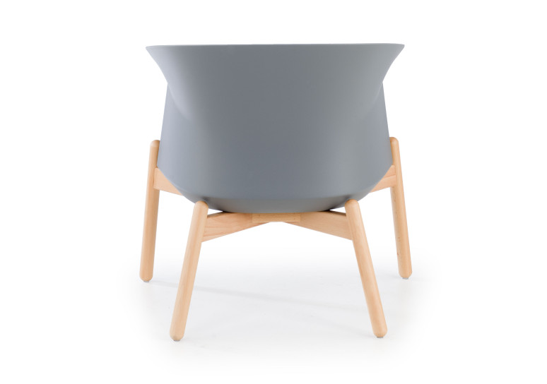 sillon para sala de espera gris winnie patas de metal tela 6