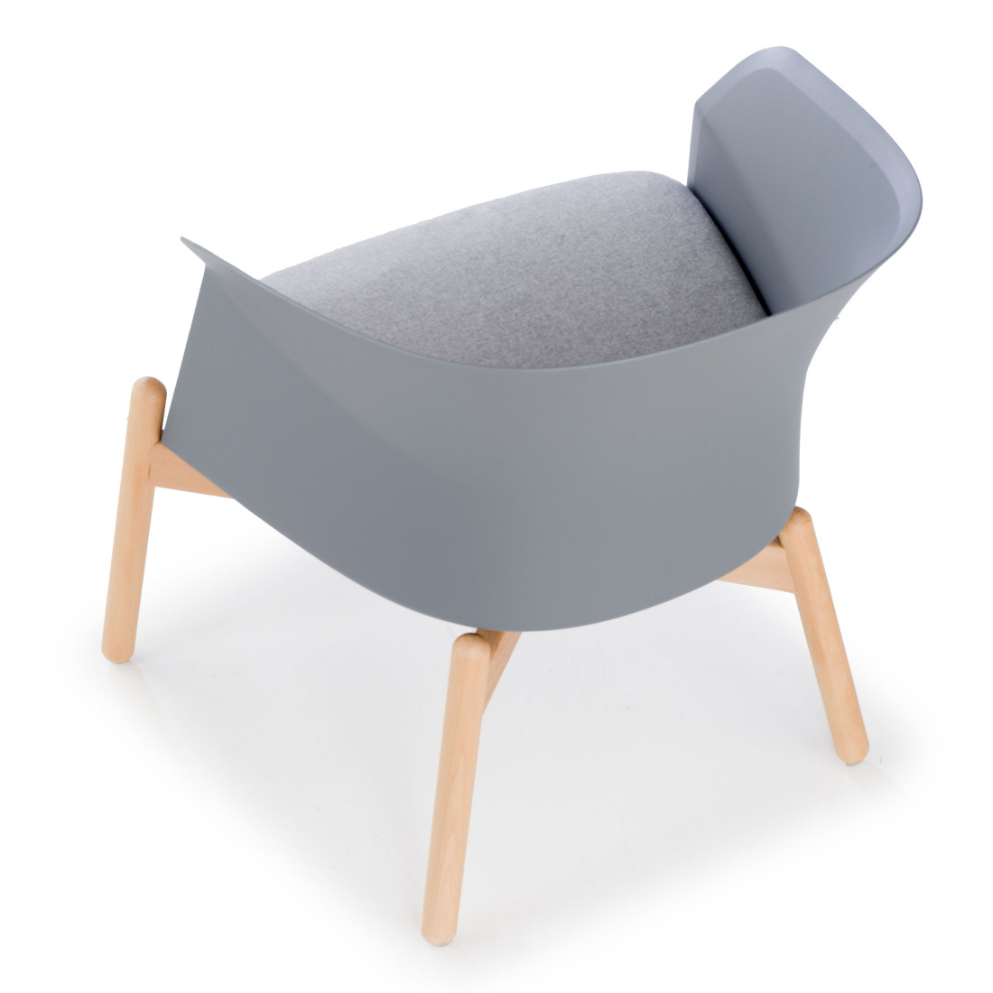 sillon para sala de espera gris winnie patas de metal tela 7