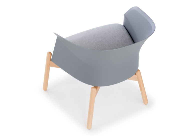 sillon para sala de espera gris winnie patas de metal tela 7