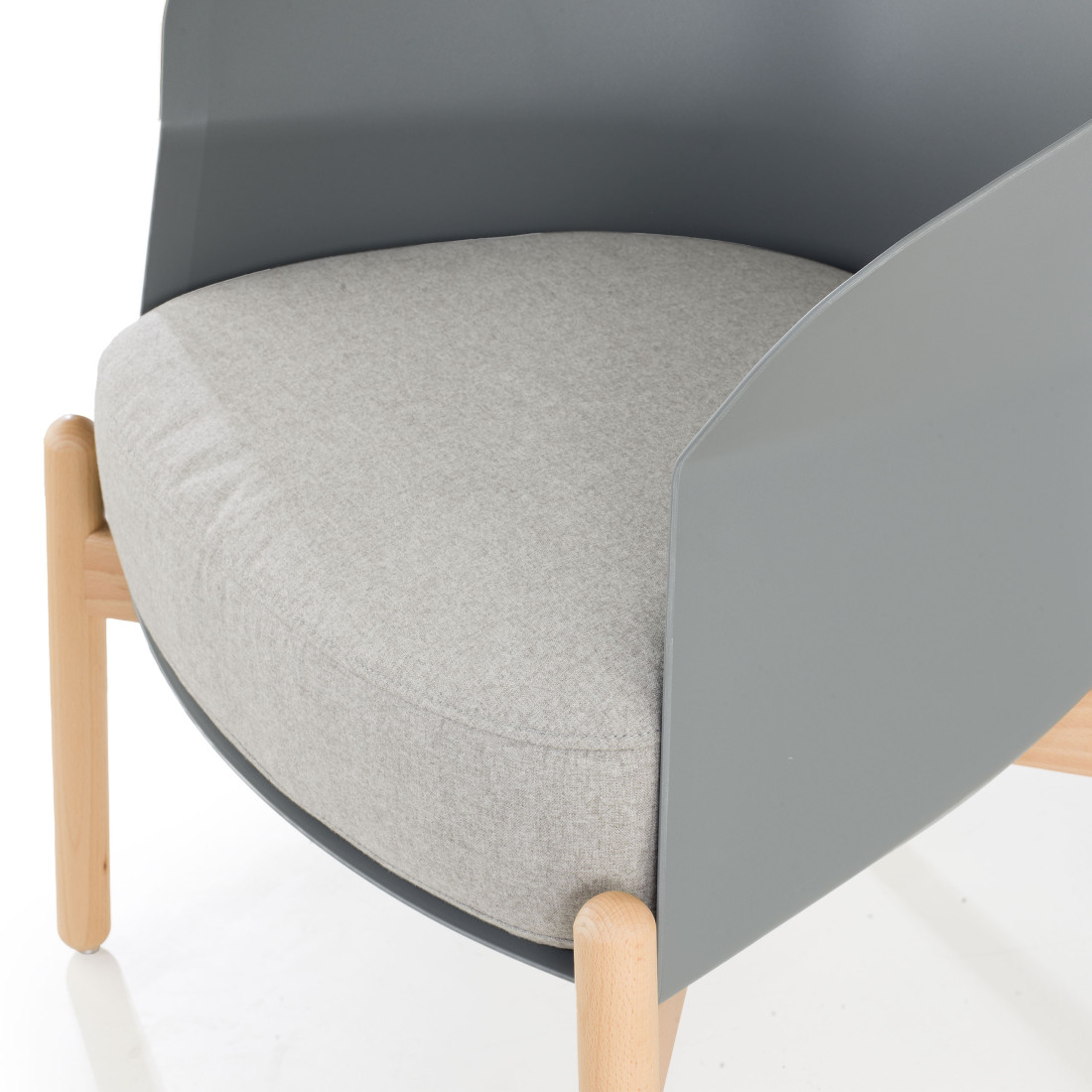 sillon para sala de espera gris winnie patas de metal tela 8