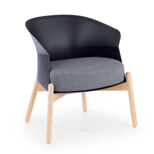 Silla de espera Winnie madera - NEGRO