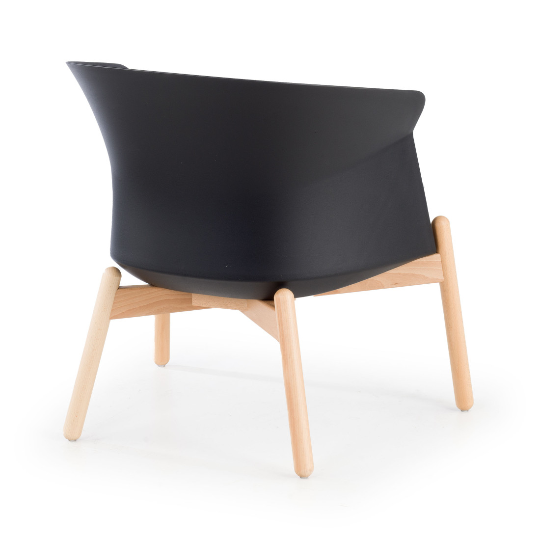 sillon para sala de espera negro winnie patas de metal tela 5