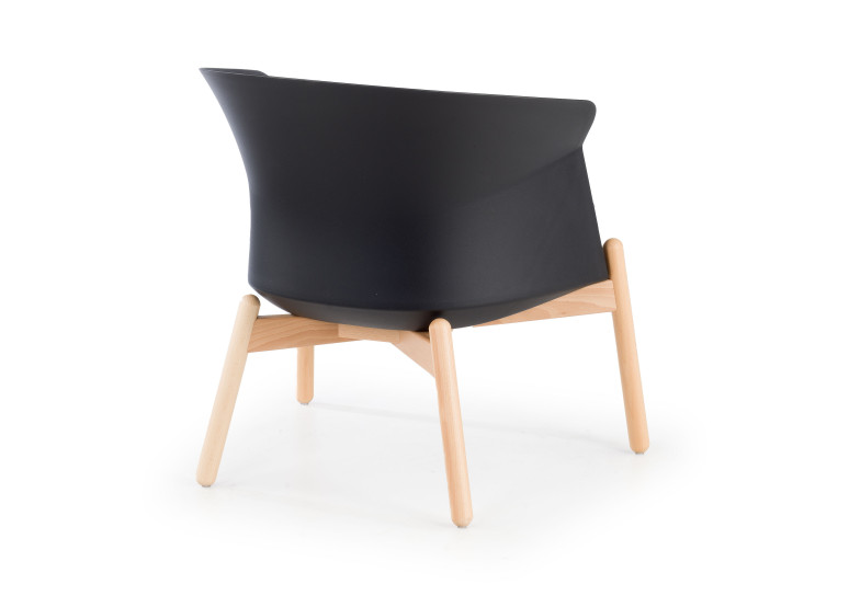 sillon para sala de espera negro winnie patas de metal tela 5