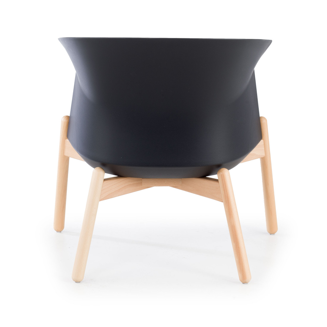 sillon para sala de espera negro winnie patas de metal tela 6