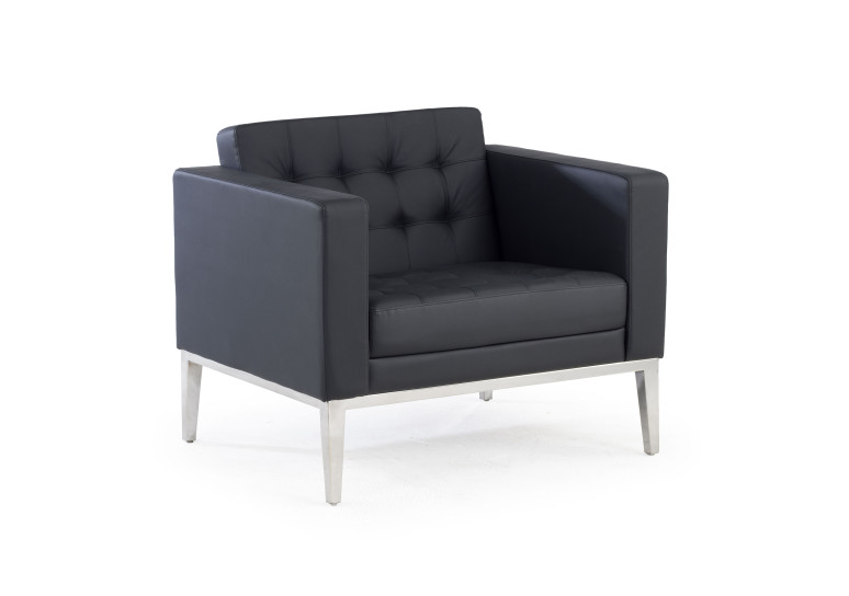 Sofa de recepción Chester 1 plaza - negro