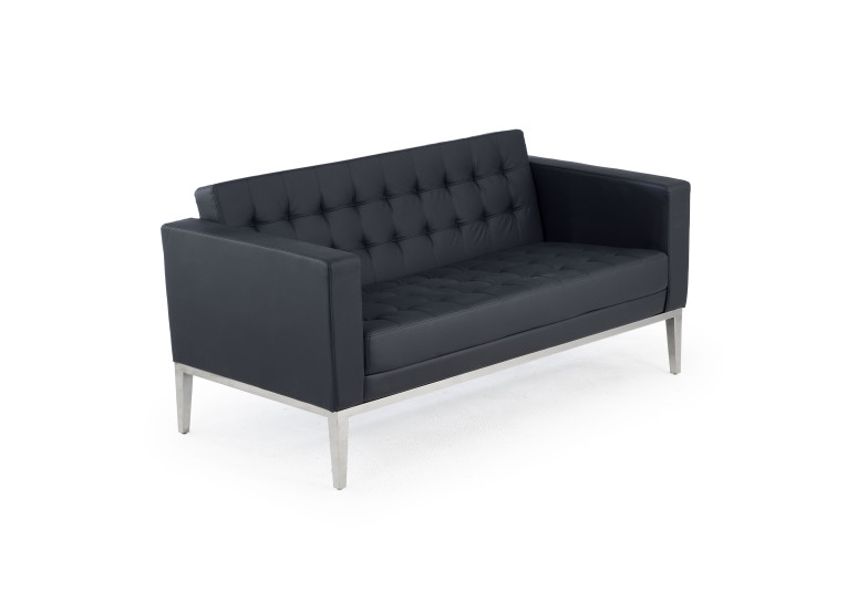 Sofa de recepción Chester 2 plazas - negro